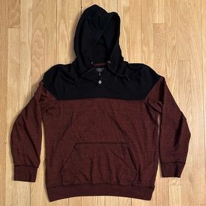 Dikotomy-Co Men’s Long-sleeve, One-button, Pullover Hoodie, Size L